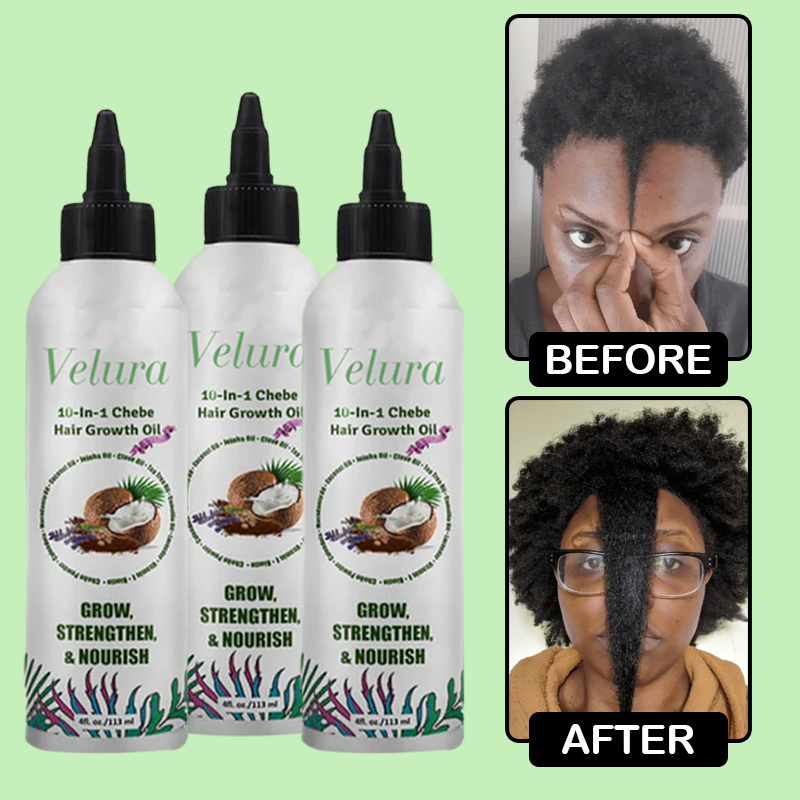 Velura 10-in-1 Natural Chebe Hair Growth Oil